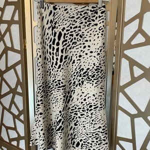 Mid length cheetah skirt